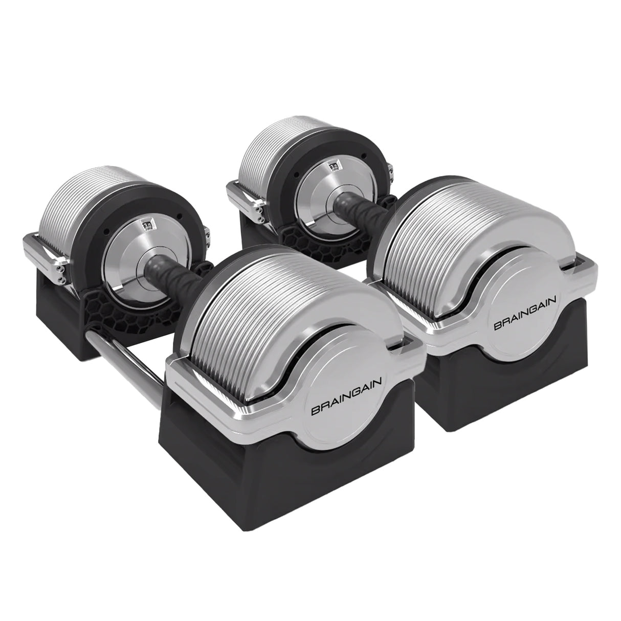 32kg CHROME Adjustable Dumbbell (Pair) - 1kg Increment