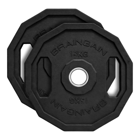 12 Sided HD Bumper Weight Plates Rubber - 5kg to 25kg